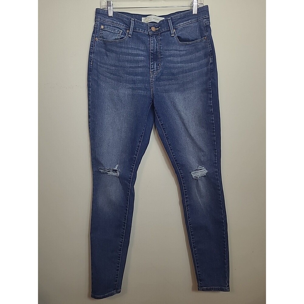 Levi Strauss Signature Gold High Rise Super Skinny Medium Wash Womens Size 14 L